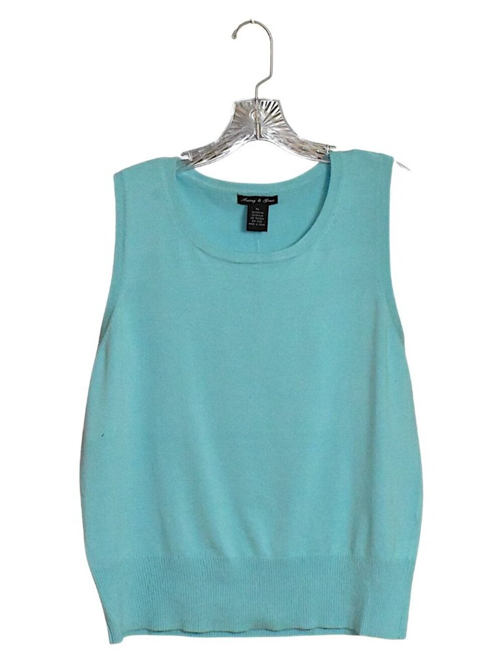 Audrey & Grace Short Sleeve Pullover Cardigan Knit Sweater Top Size XL